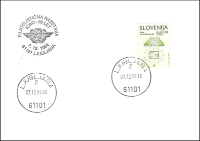 FILATELISTIČNA RAZSTAVA ICAO - 50 LET 1944 - 1994